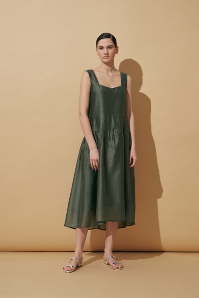 #09- SILKY GREEN DRESS